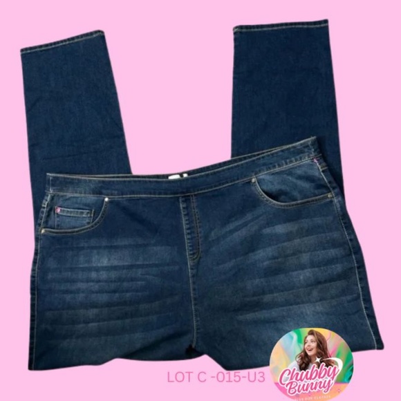 PajamaJeans High Waist Skinny Indigo Wash Jeans NWOT Size 3XL - (24-28W) stretch - Picture 5 of 6